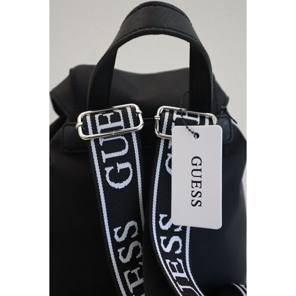 Guess NL917232 Women's Black Clemmons Nylon Rucksack Backpack - Picture 10 of 11